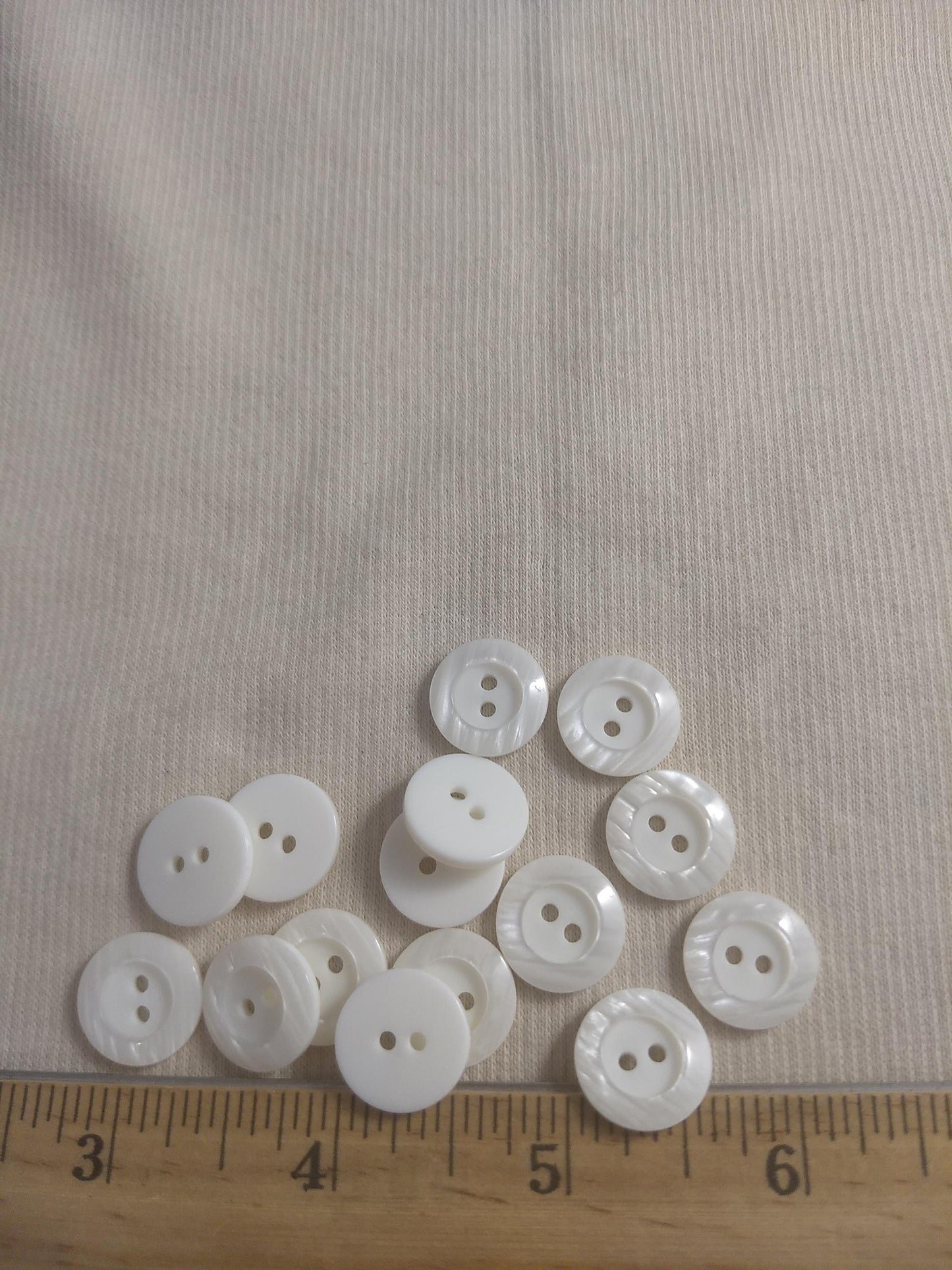 Button #1102/78882 #2 Hole #White #Rim #Polyester #10pc