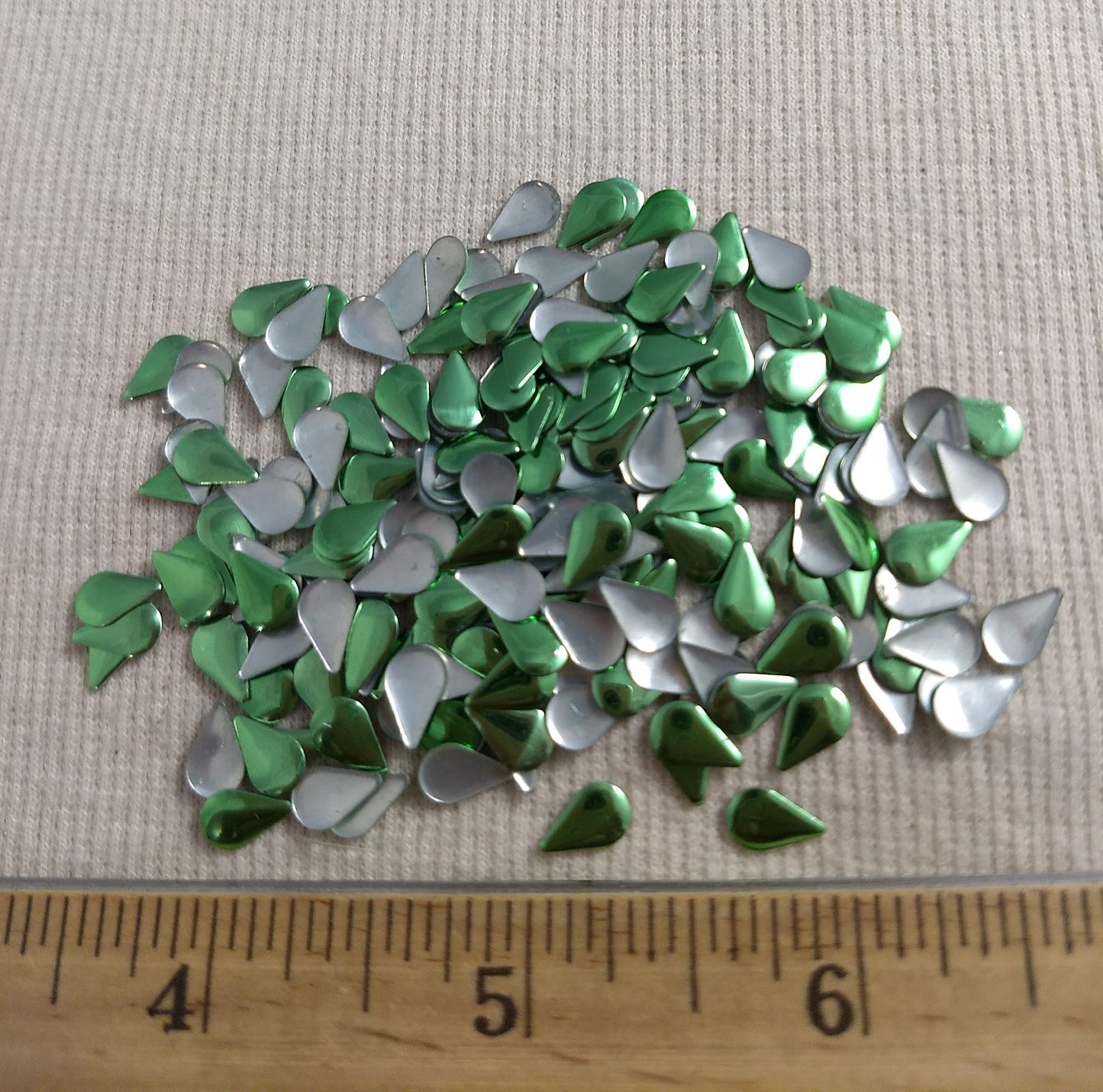 Bead #Rhinestud #Green #Tear-Drop #Hot-Fix #144pc
