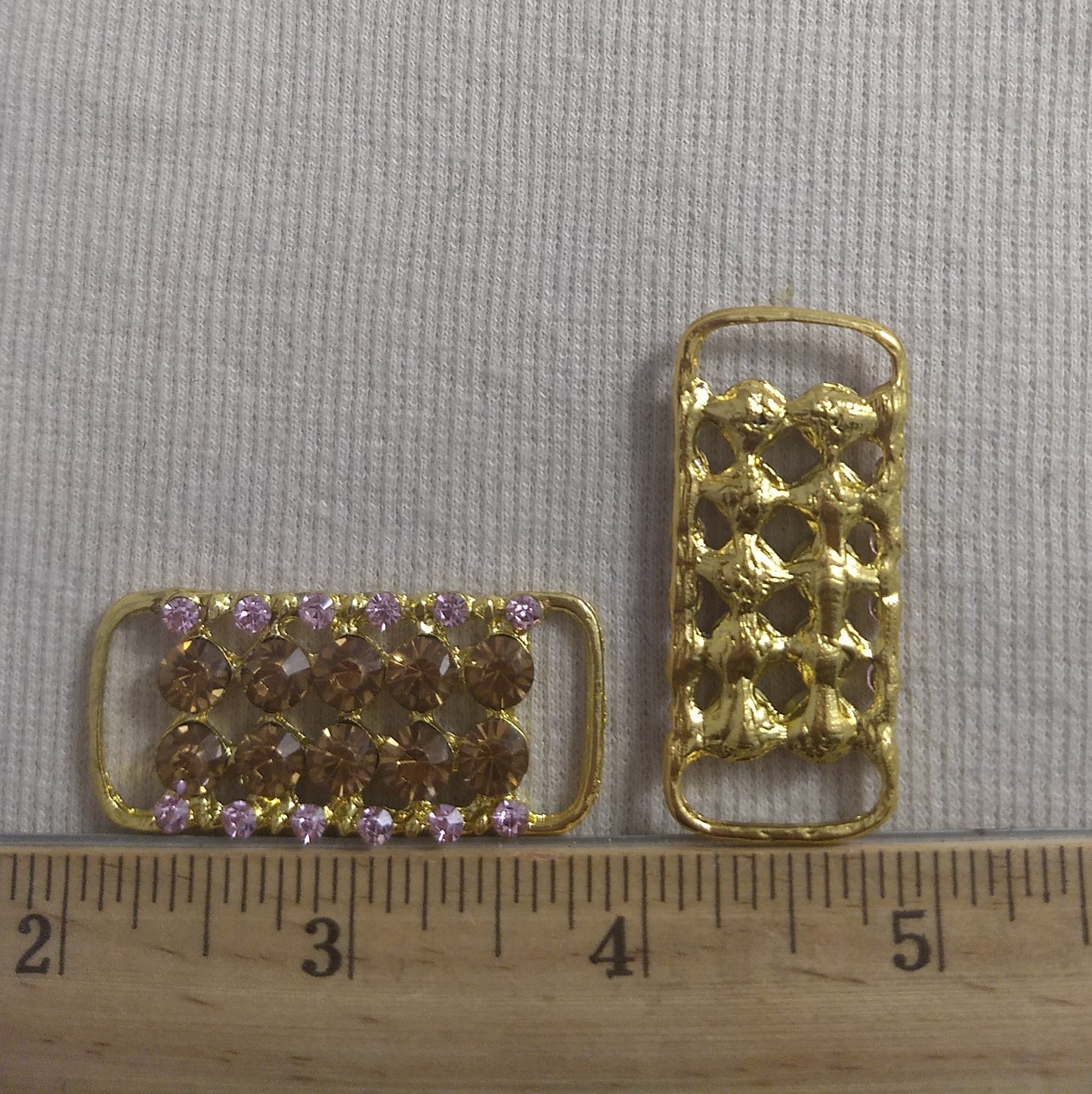 Buckle #XY2 #Pink #Gold #Slider #Connector #Abs #1pc