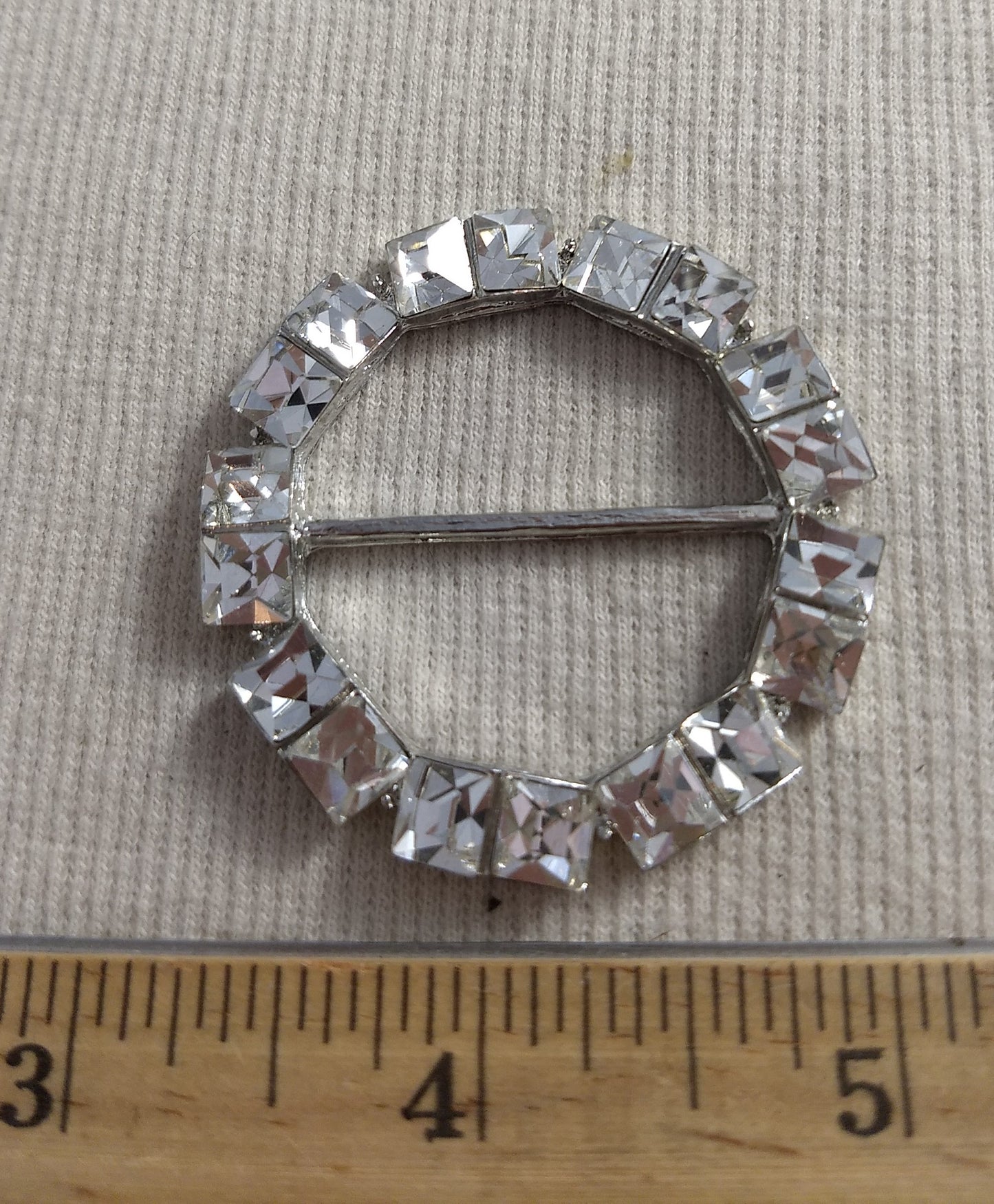 Brooch #B470 #Silver #Pin #Rhinestone #1pc