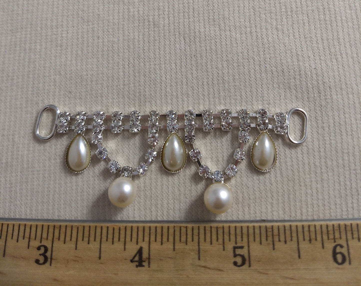 Connector #SHW11105 #Silver #Teardrop #Full-Ball #Abs #Rhinestone #1pc