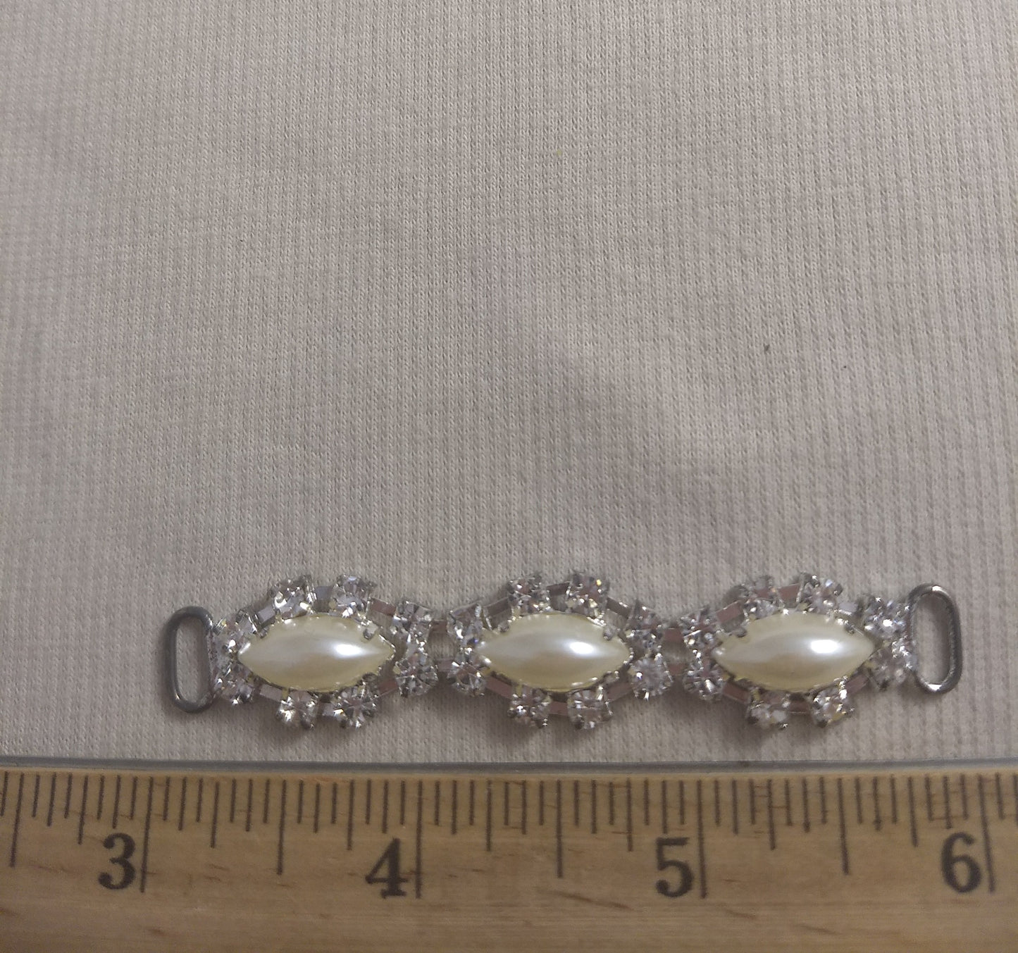 Buckle #XLFL121024-3 #Pearl #Rhinestone #Connector #Abs #1pc