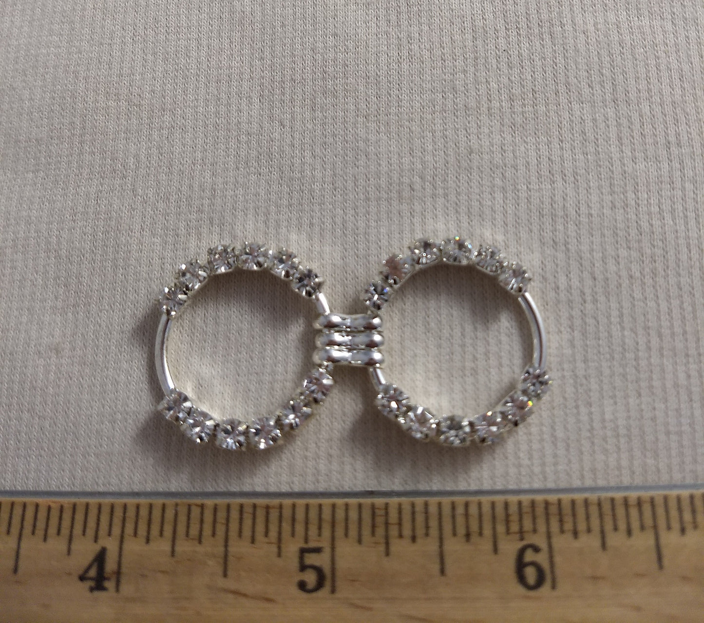 Buckle #Connector #Silver #Ring #Rhinestone #Connector #1pc
