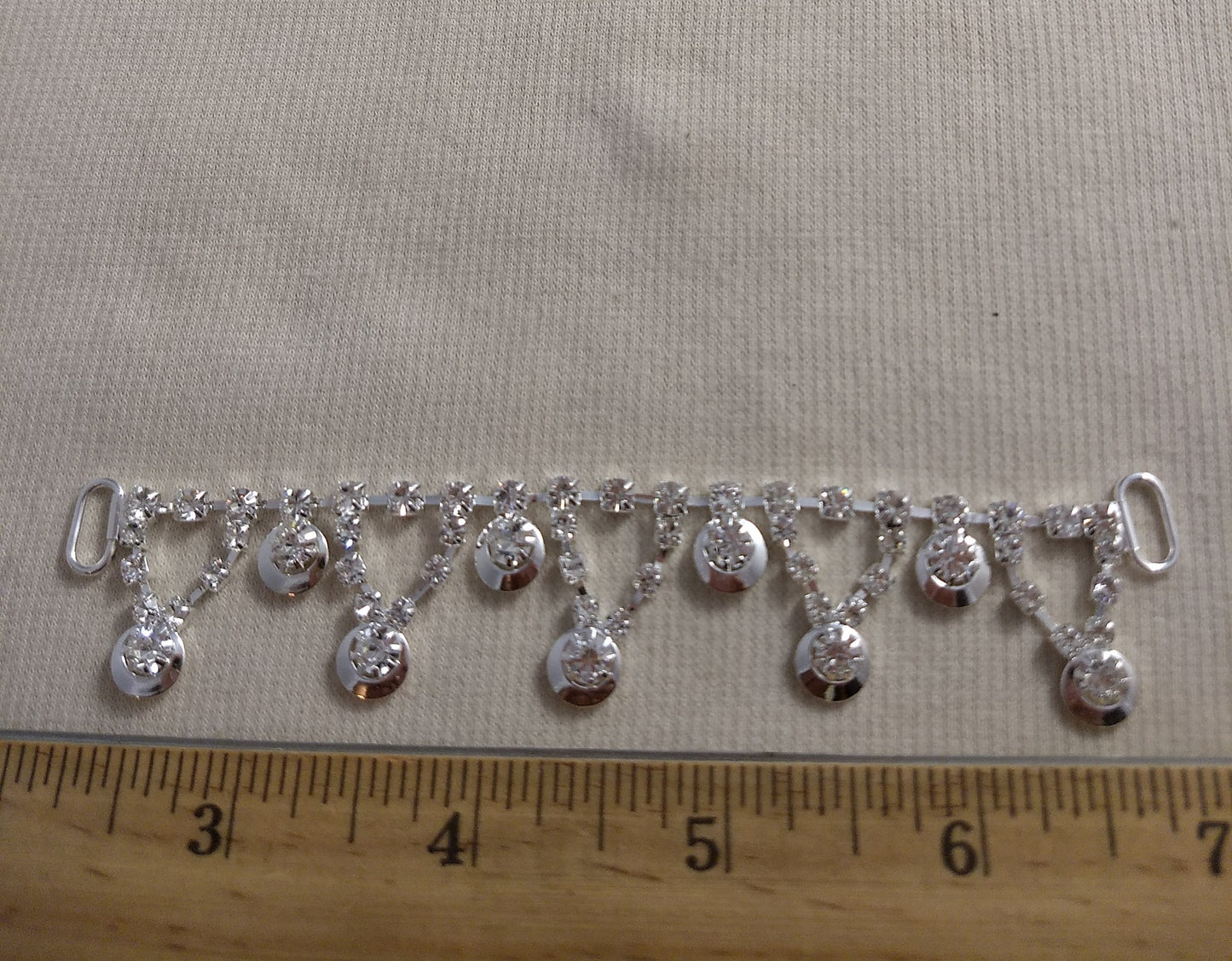 Buckle #TFXD110929A #Silver #Slider #Rhinestone #Connector #Abs #1pc