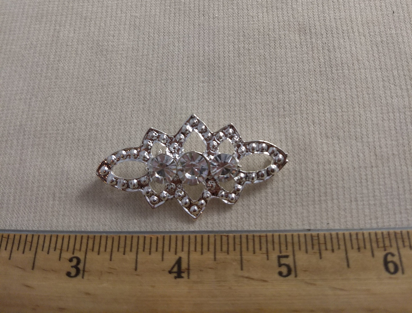 Brooch #B358 #Silver #Pin #Abs #Rhinestone #1pc