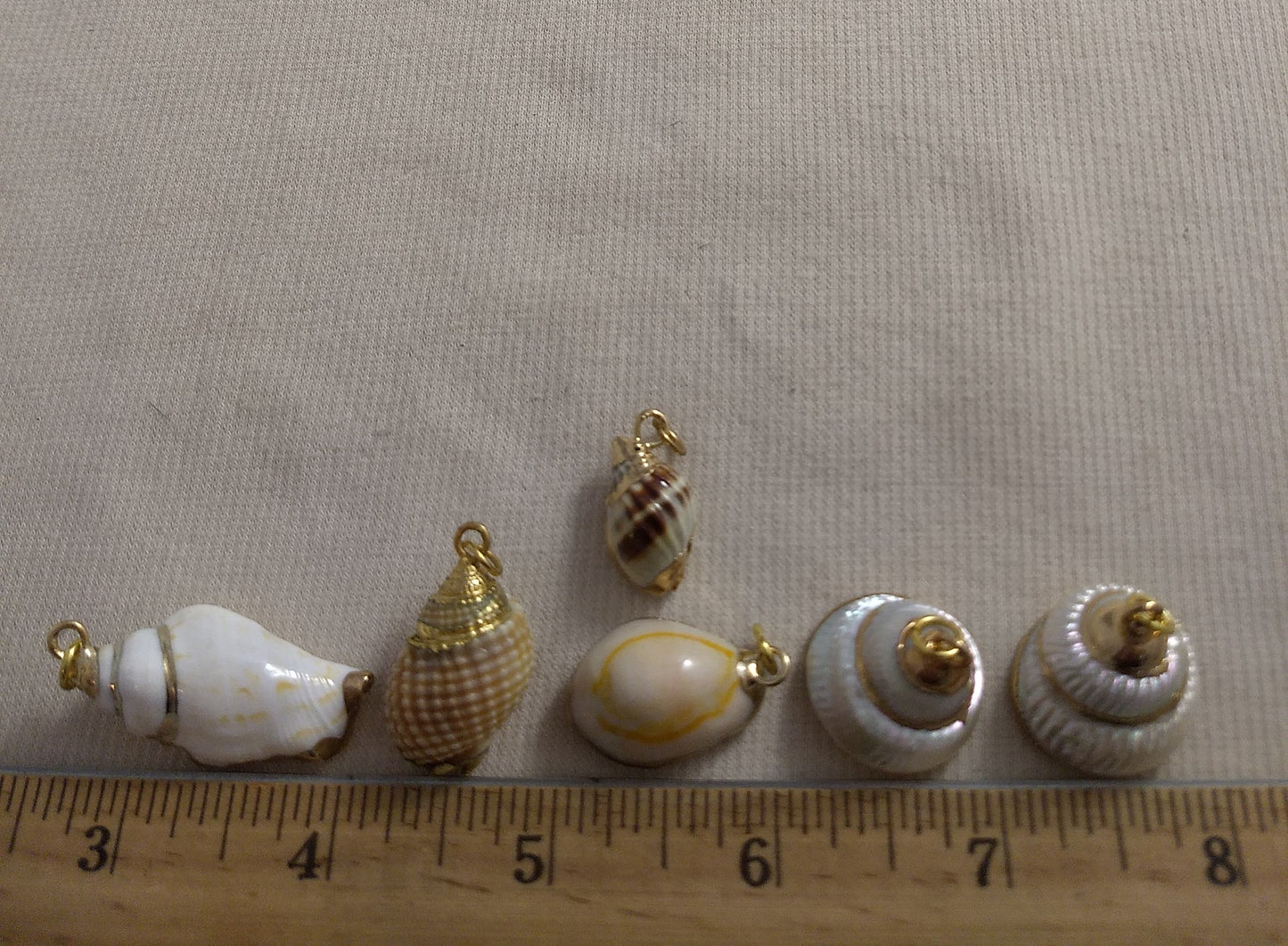 Pendant #SS7 #Natural #Gold-Plated #Sea-Shell #Charm #1pk