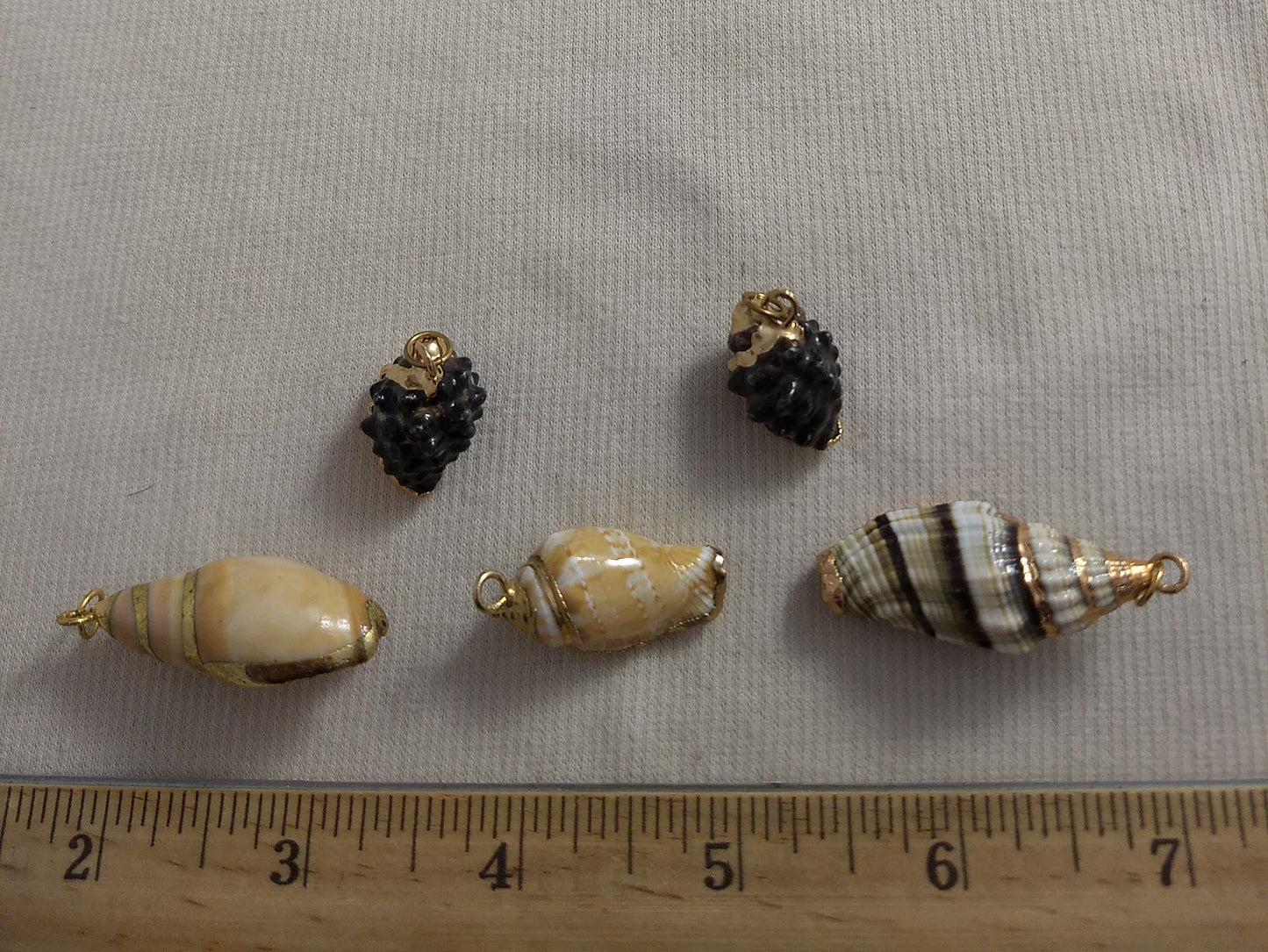 Pendant #SS11 #Natural #Gold-Plated #Sea-Shell #Charm #1pk