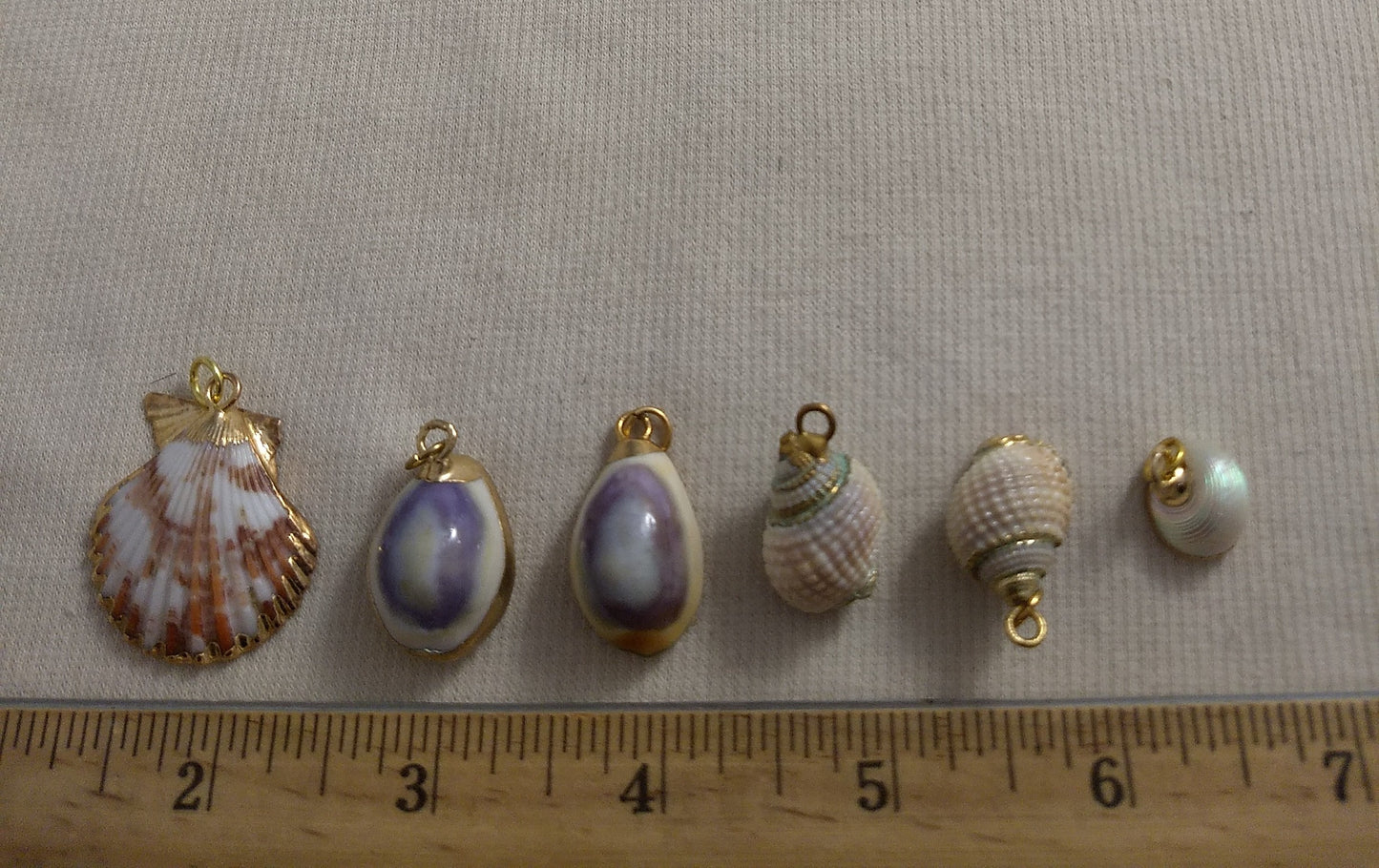 Pendant #SS22 #Natural #Gold-Plated #Sea-Shell #Charm #1pk