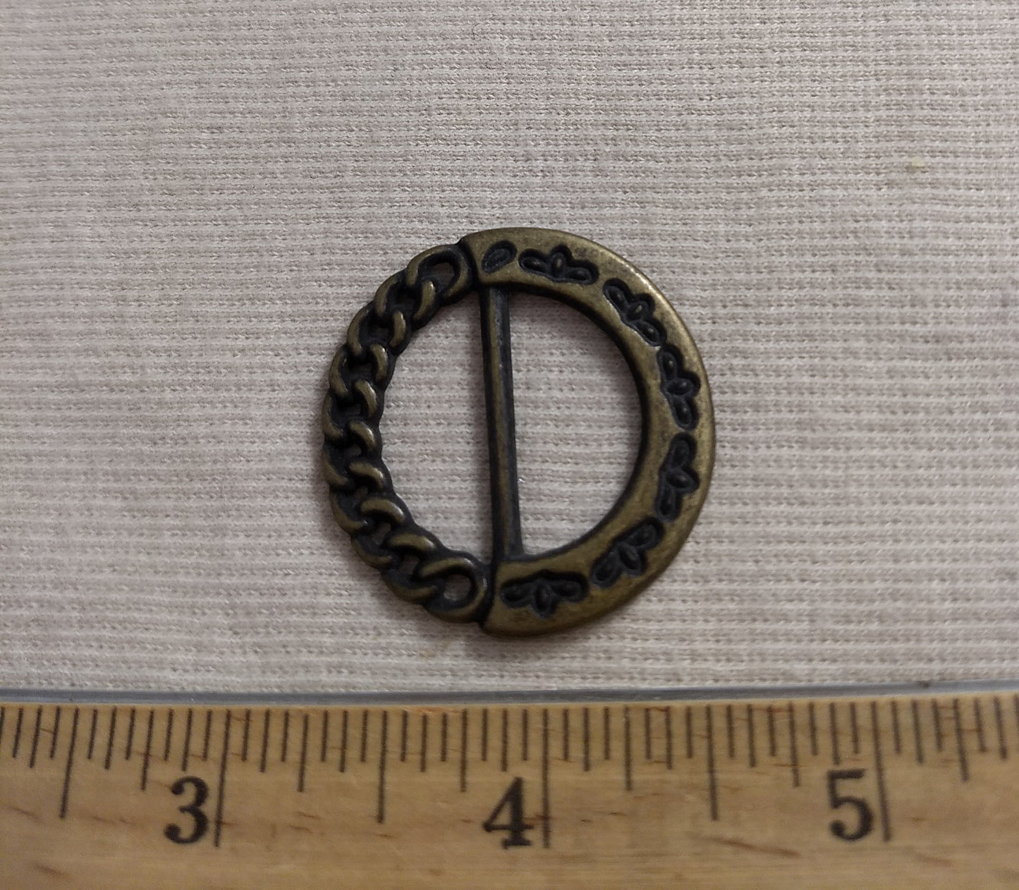 Buckle #HP1101 #Antique-Gold #Round #Solid #Slider #Metal #1pc