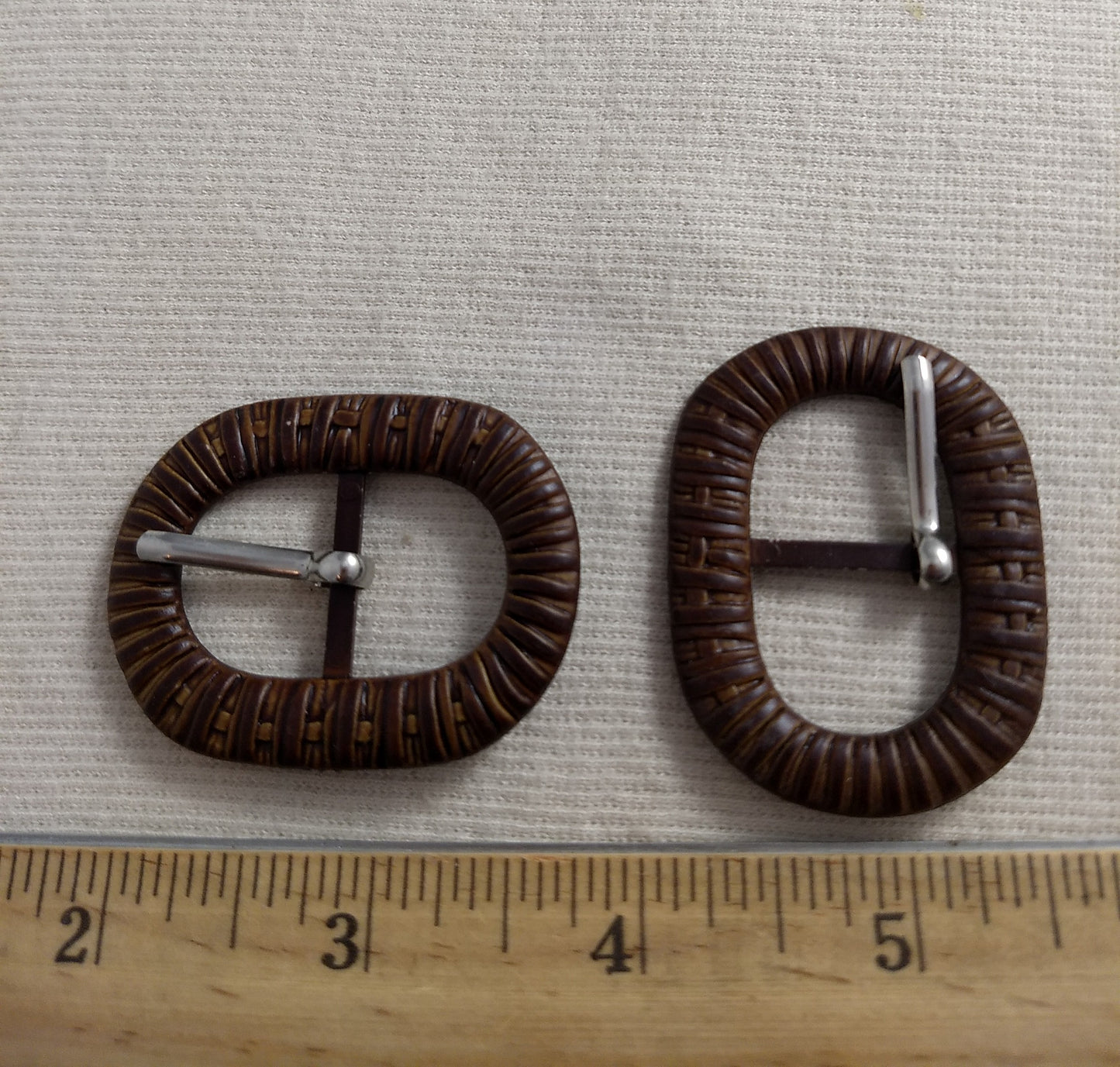BUCKLE #HP200P #Brown #Center-Bar #Prong #Imitation #Bamboo #1pc