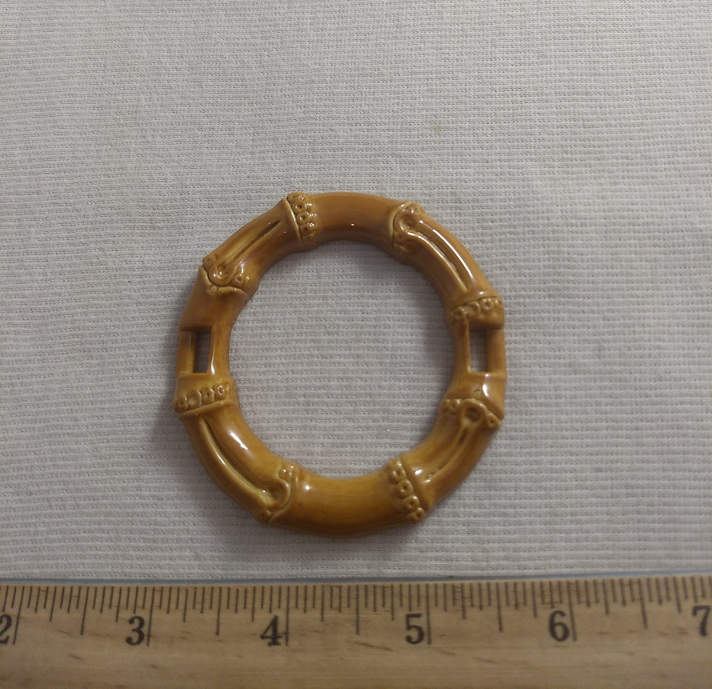 Ring #C46 #Brown #Imitation #Slider #Connector #Bamboo #1pc
