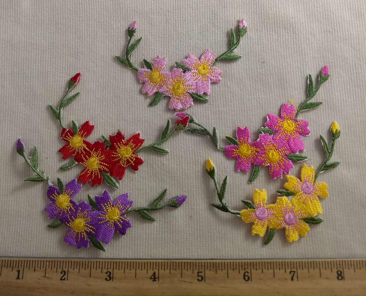Applique #NFXH935 #Floral #Flower #Patch #5pc