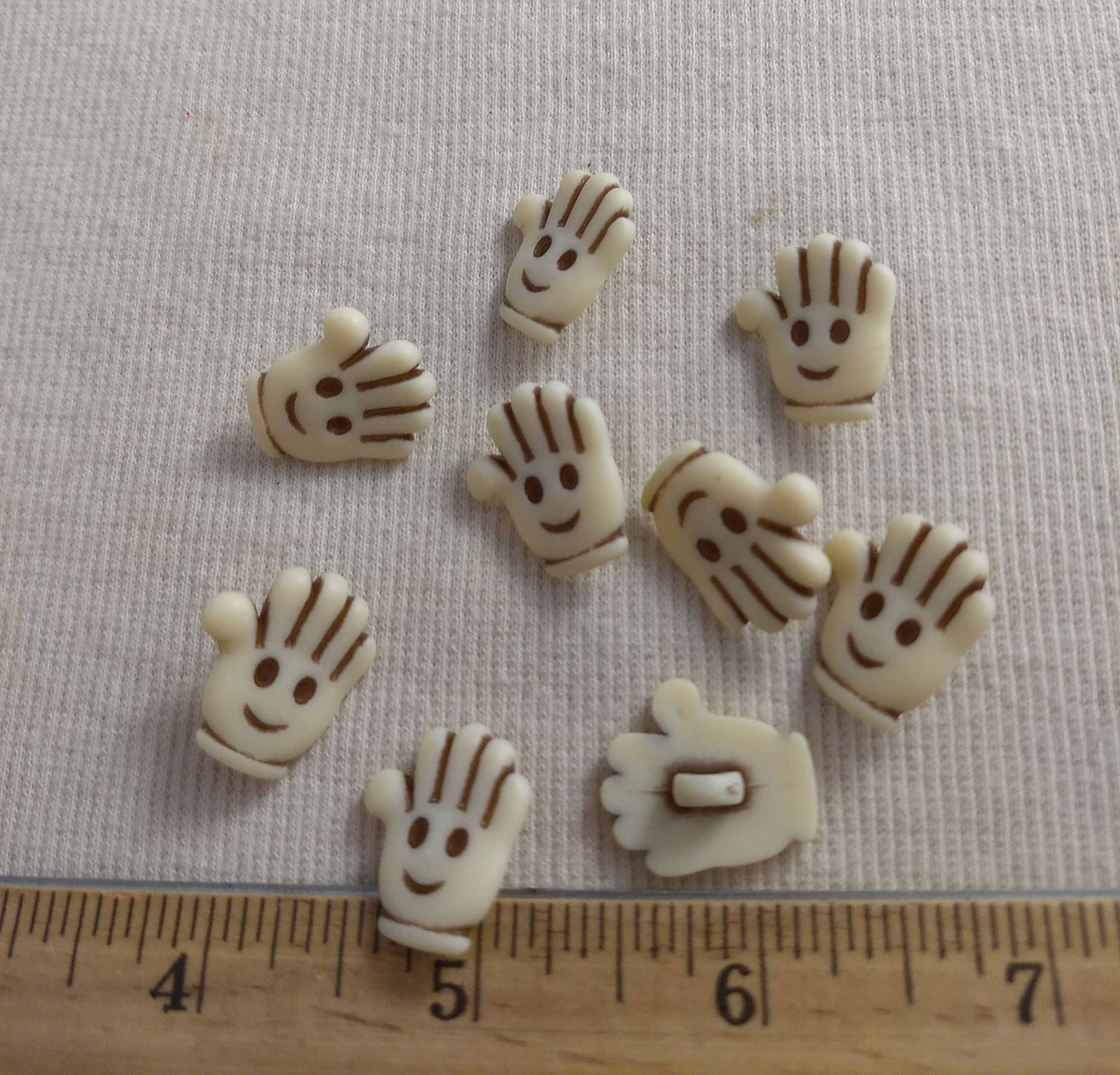 Button #Children #Shank #Brown #Hand #Polyester #10pc