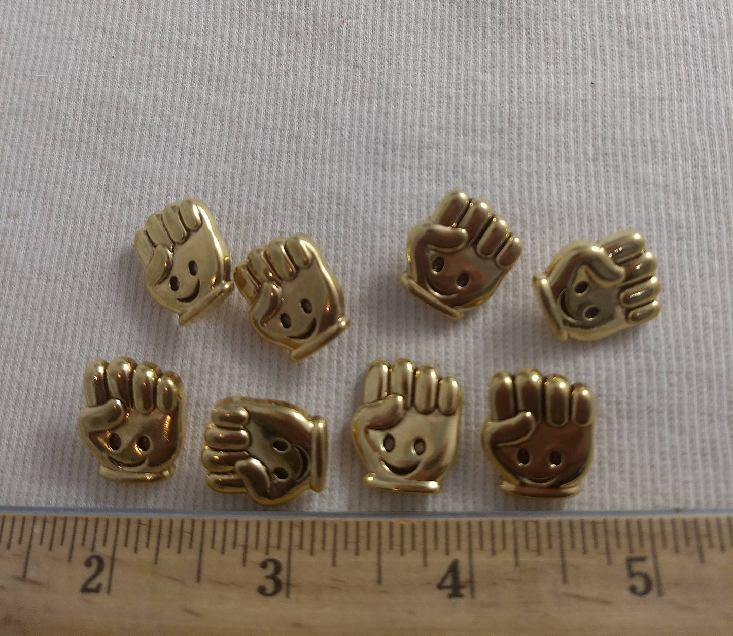 Button #Children #Shank #Gold #Hand #Polyester #10pc