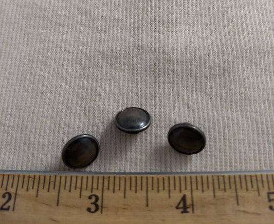 Button #S1035 #Shank #Antique-Silver #Rim  #Abs #50pcs