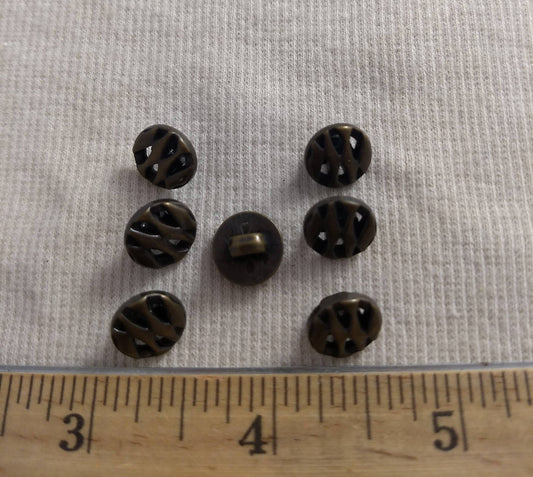 Button #T1020 #Shank #Antique-Gold #Abs #50pcs