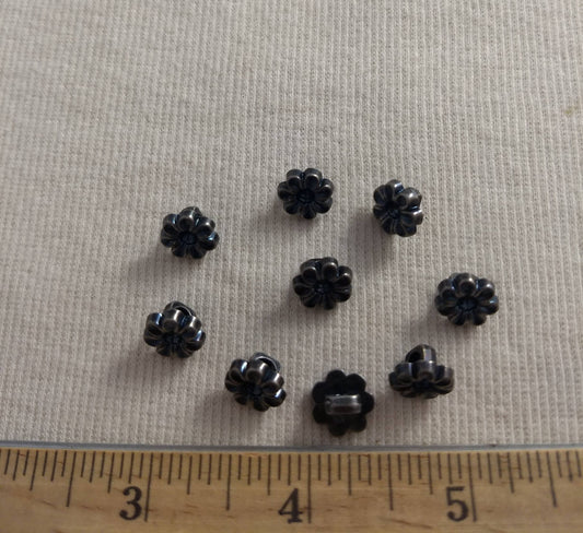 Button #T1028 #Shank #Antique-Silver #Abs #50pcs