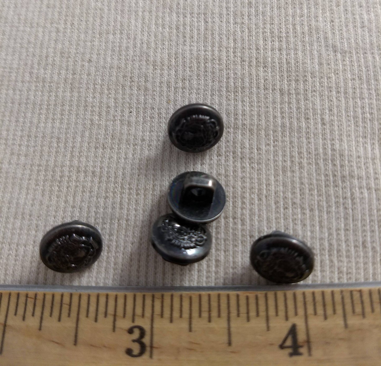 Button #T1007 #Shank #Antique-Silver #Abs #50pcs