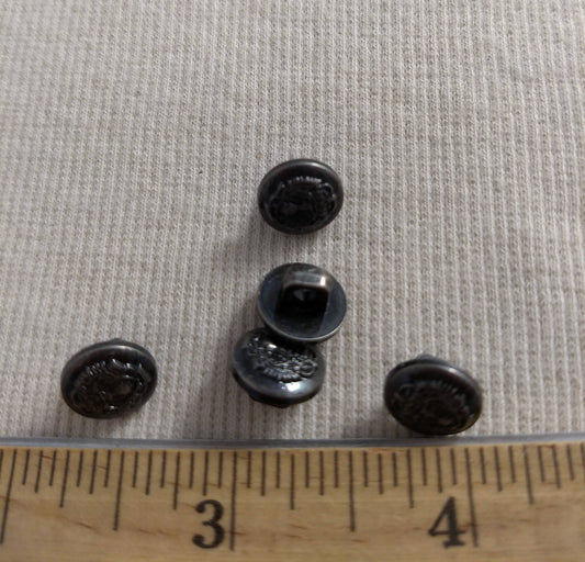 Button #T1007 #Shank #Antique-Silver #Abs #50pcs