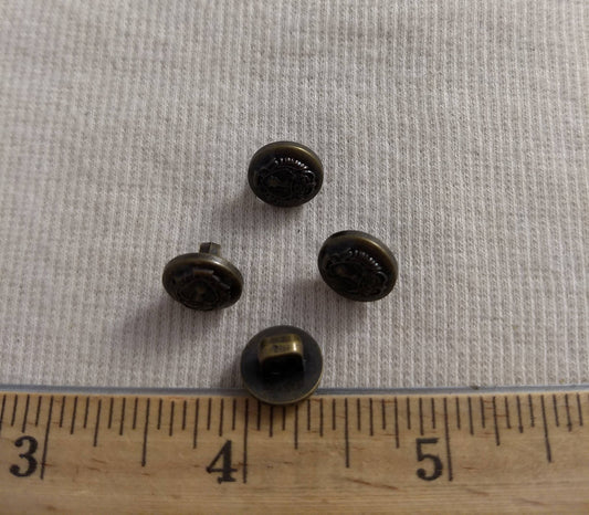 Button #T1007 #Shank #Antique-Gold #Abs #50pcs