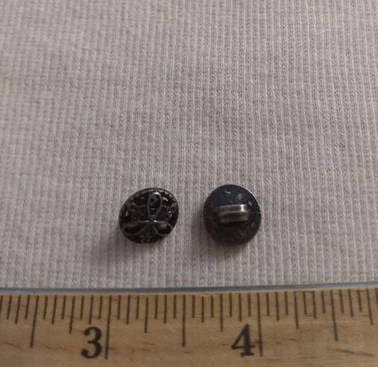 Button #T1015 #Shank #Antique-Silver #Abs #50pcs