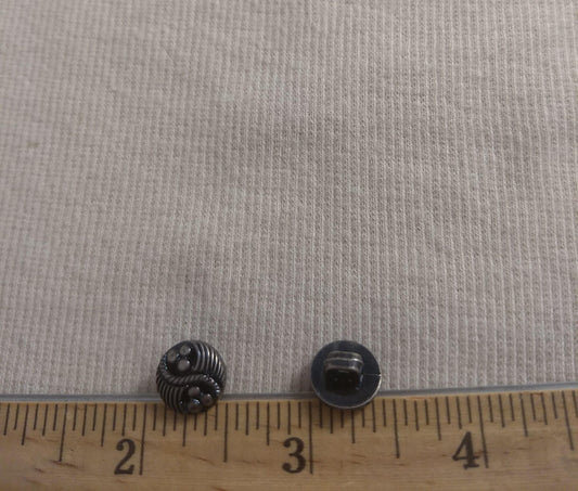 Button #T1023 #Shank #Antique-Silver #Abs #50pcs