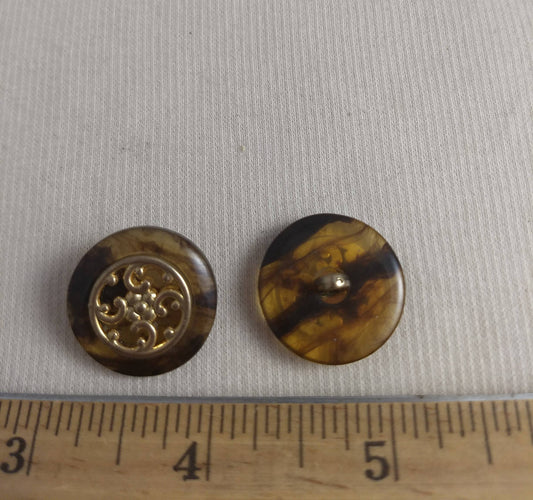 Button #1691 #Shank #Tortoise #Rim #Abs #18pc