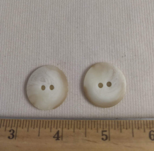 Button #1564 #2 Hole #Cream #Polyester #10pc