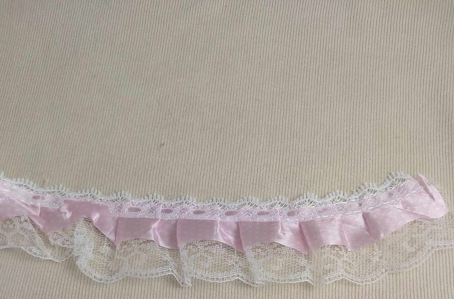 Ribbon #178-B #Pink #Scalloped #Frilled #Lace #2yd