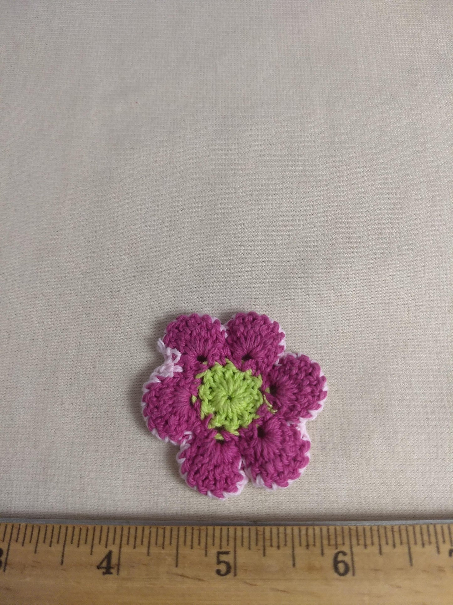 Applique #SP100329 #Pink #Flower #Crochet #1pc
