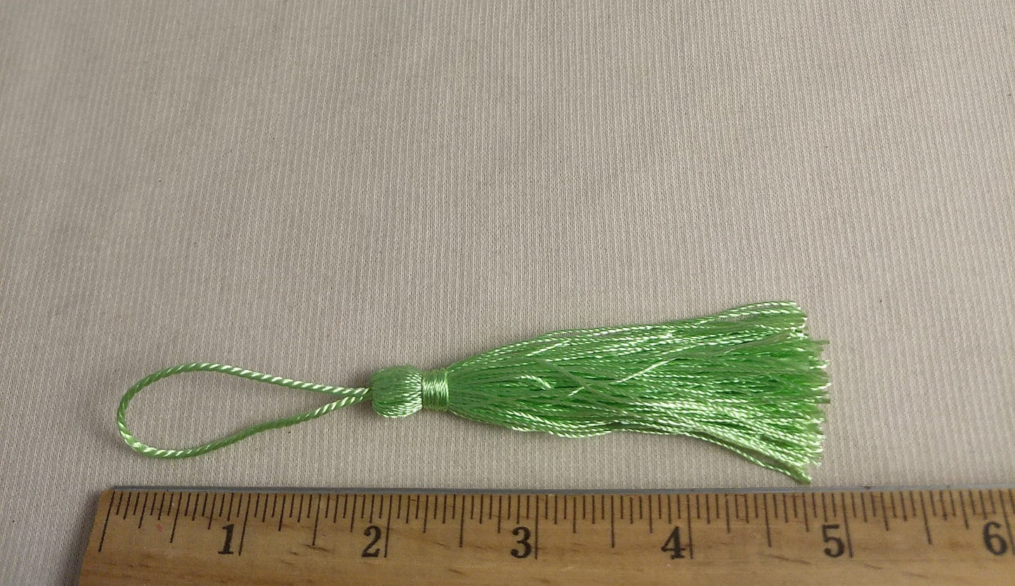 Ribbon #YWLS090730 #Green #Tassel #10pc