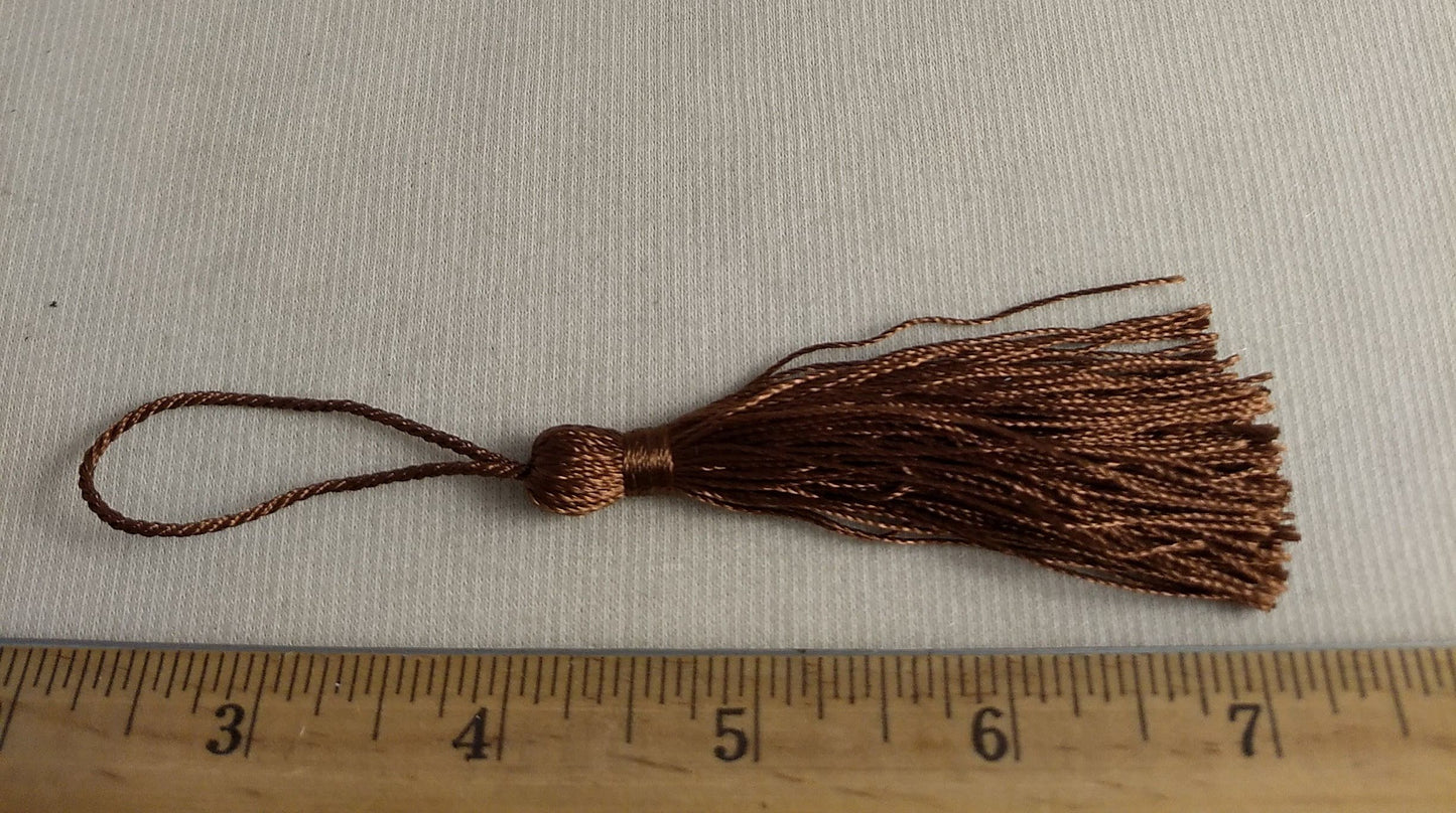 RIBBON #YWLS090730 #Brown #Coffee #Tassel #10pc