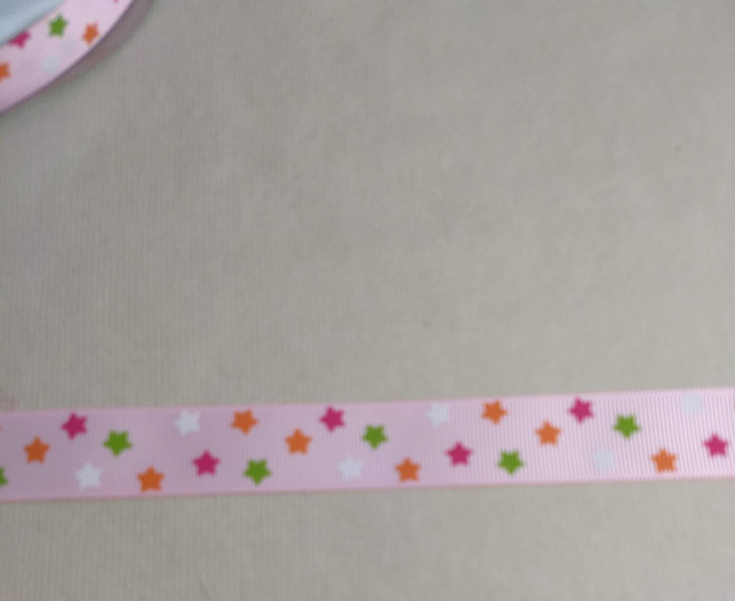 RIBBON #113124 #Pink #Star #Border #Tape #Grosgrain #Polyester #1yd