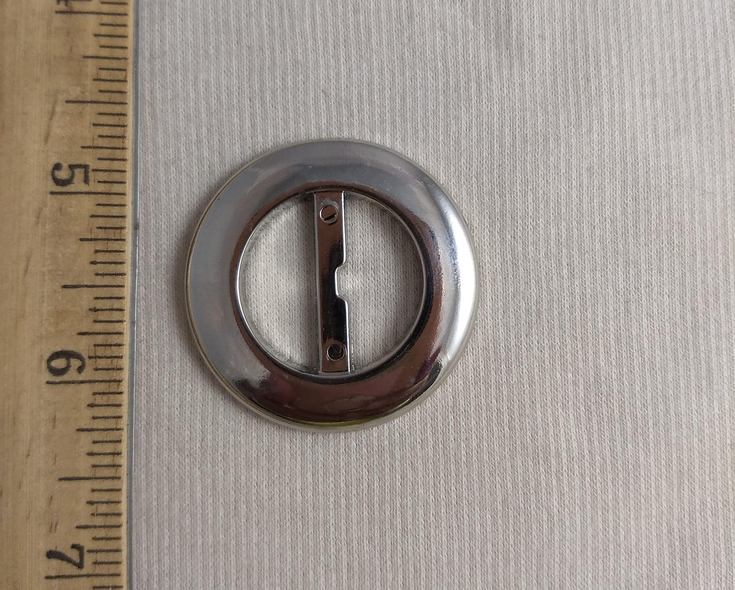 Buckle #Y6180 #Silver #Belt #Center-Bar #Abs #2pc
