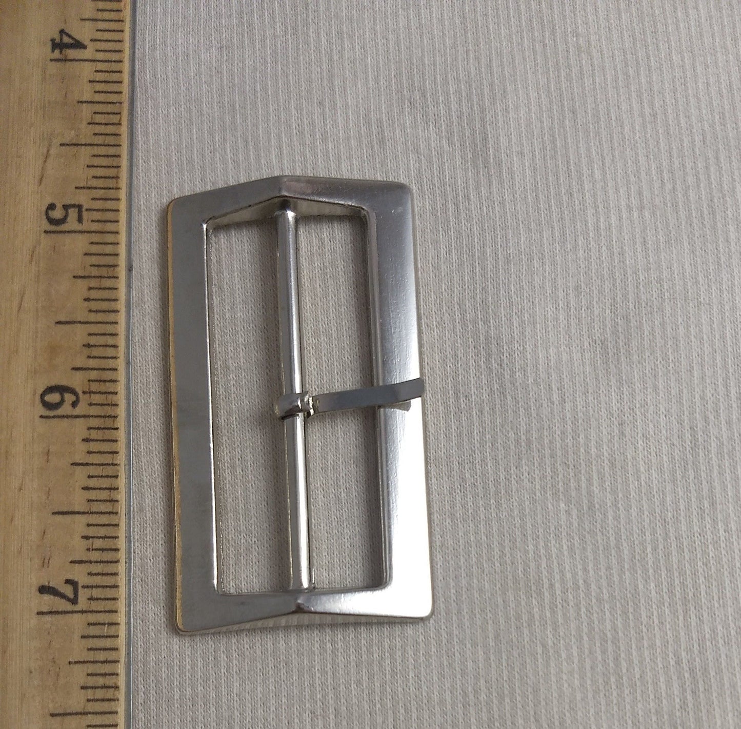 Buckle #DJ1814 #Silver #Belt #Center-Bar #Prong #Metal #1pc