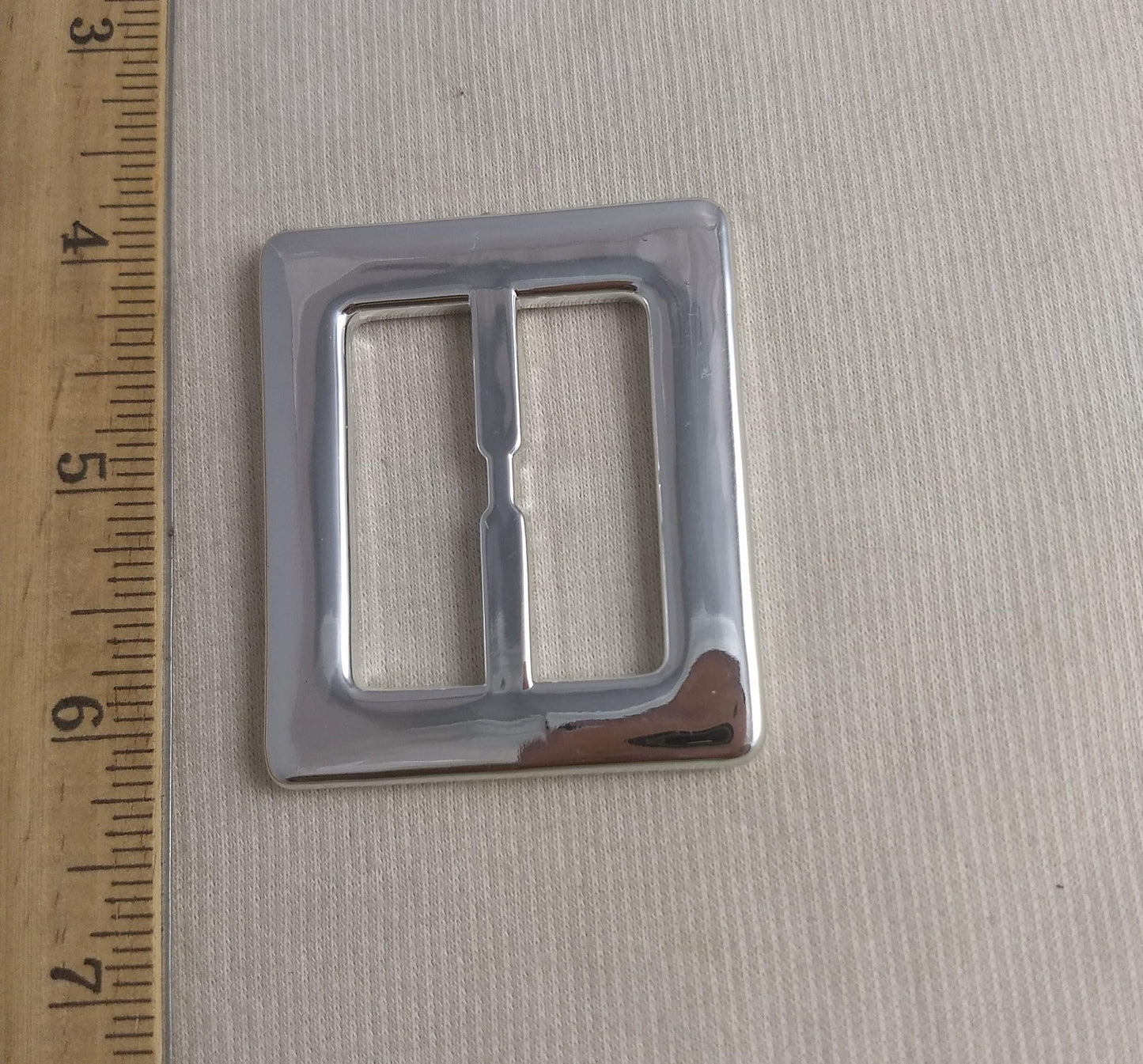 Buckle #FS151 #Silver #Belt #Center-Bar #Prong #Metal #1pc