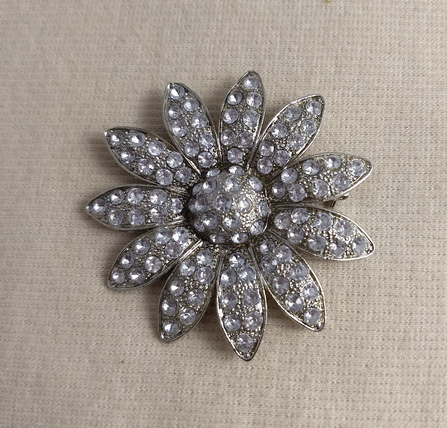 Brooch #BR3423 #Silver #Pin #Abs #Rhinestone #1pc