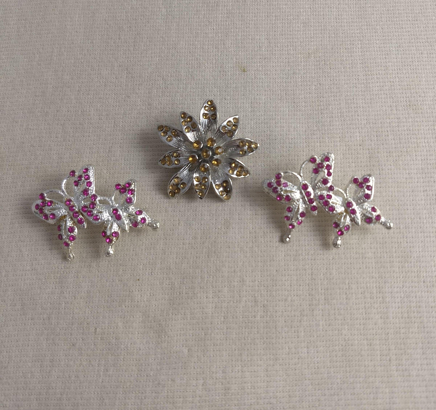 Brooch #BR342728 #Multi #Pin #Abs #Rhinestone #3pc