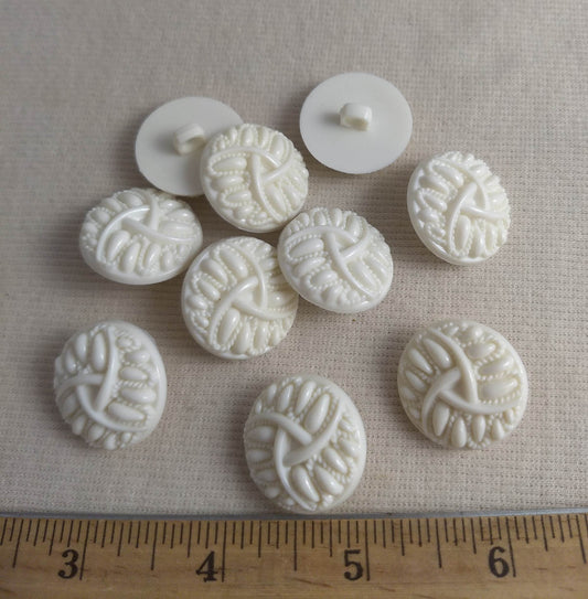 Button #70071 #Shank #White #Rim #Nylon #10pc