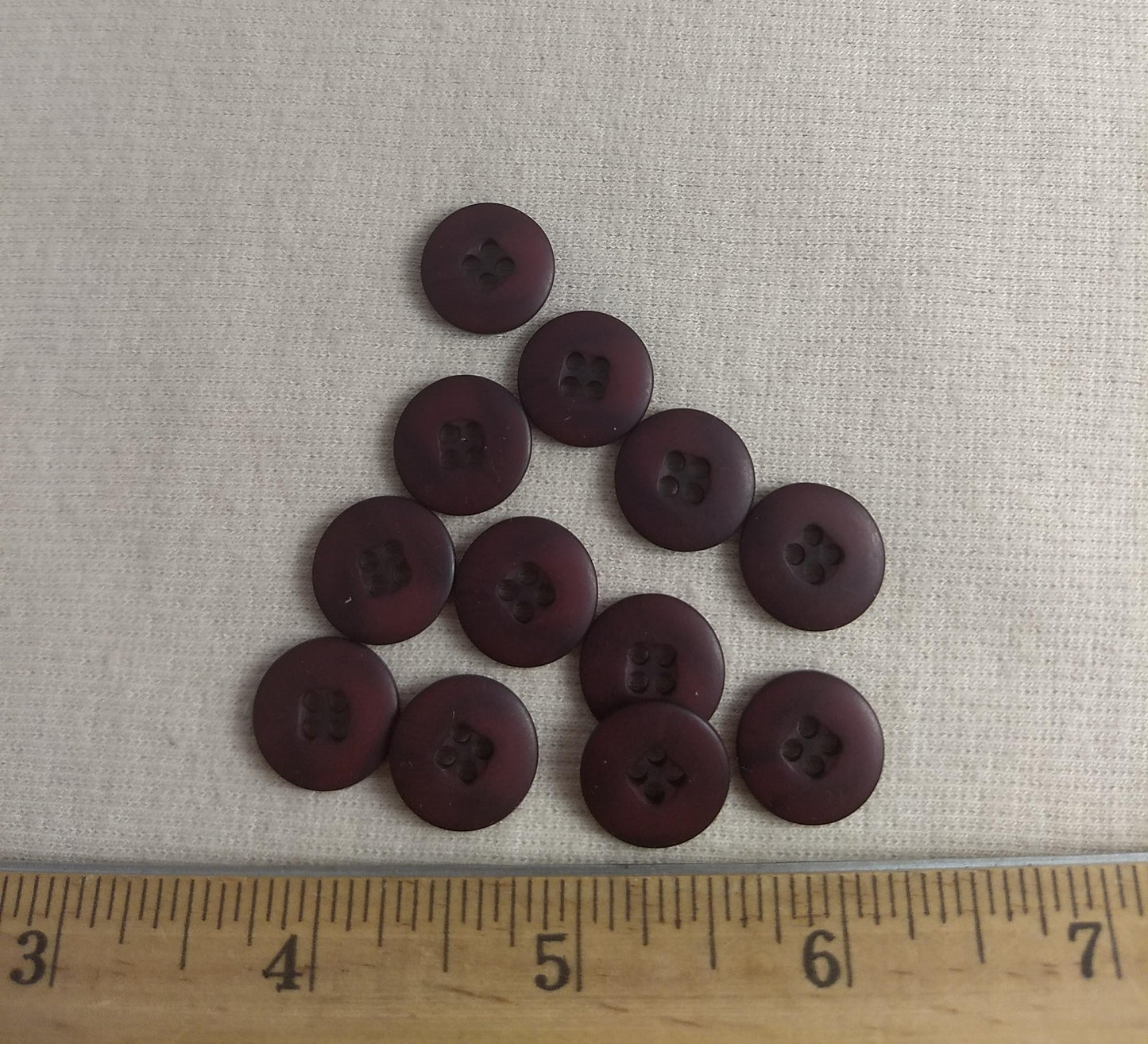 Button #4023 #4 Hole #Brown #Polyester #Imitation #Horn #10pc