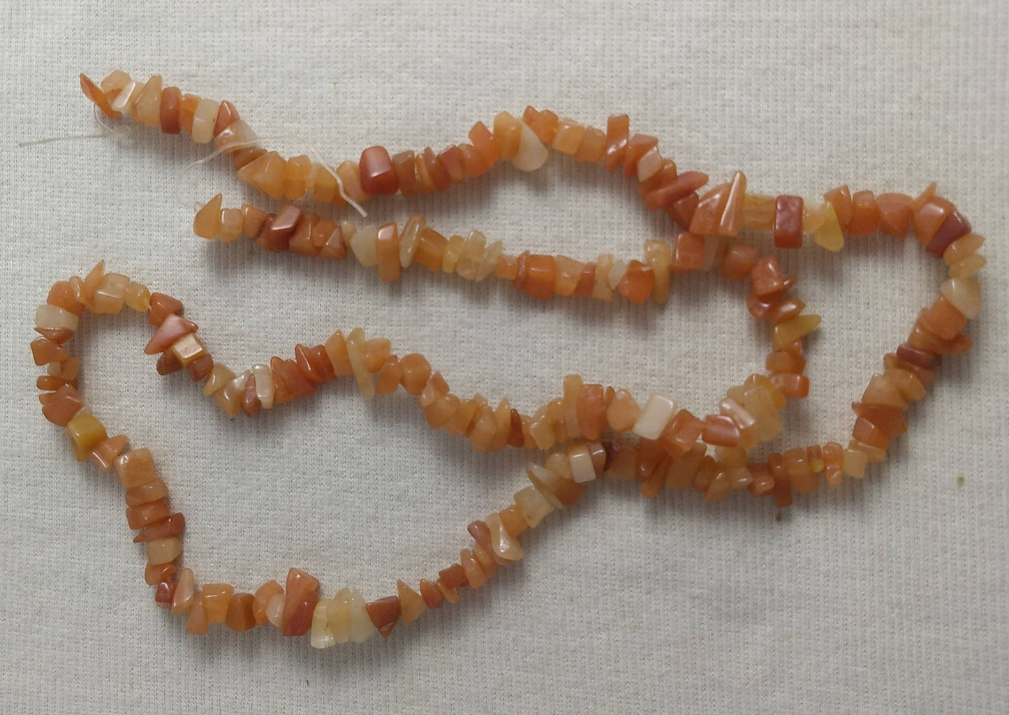 Bead #Chip #Orange #2-Hole #Necklace #Abs #1pc