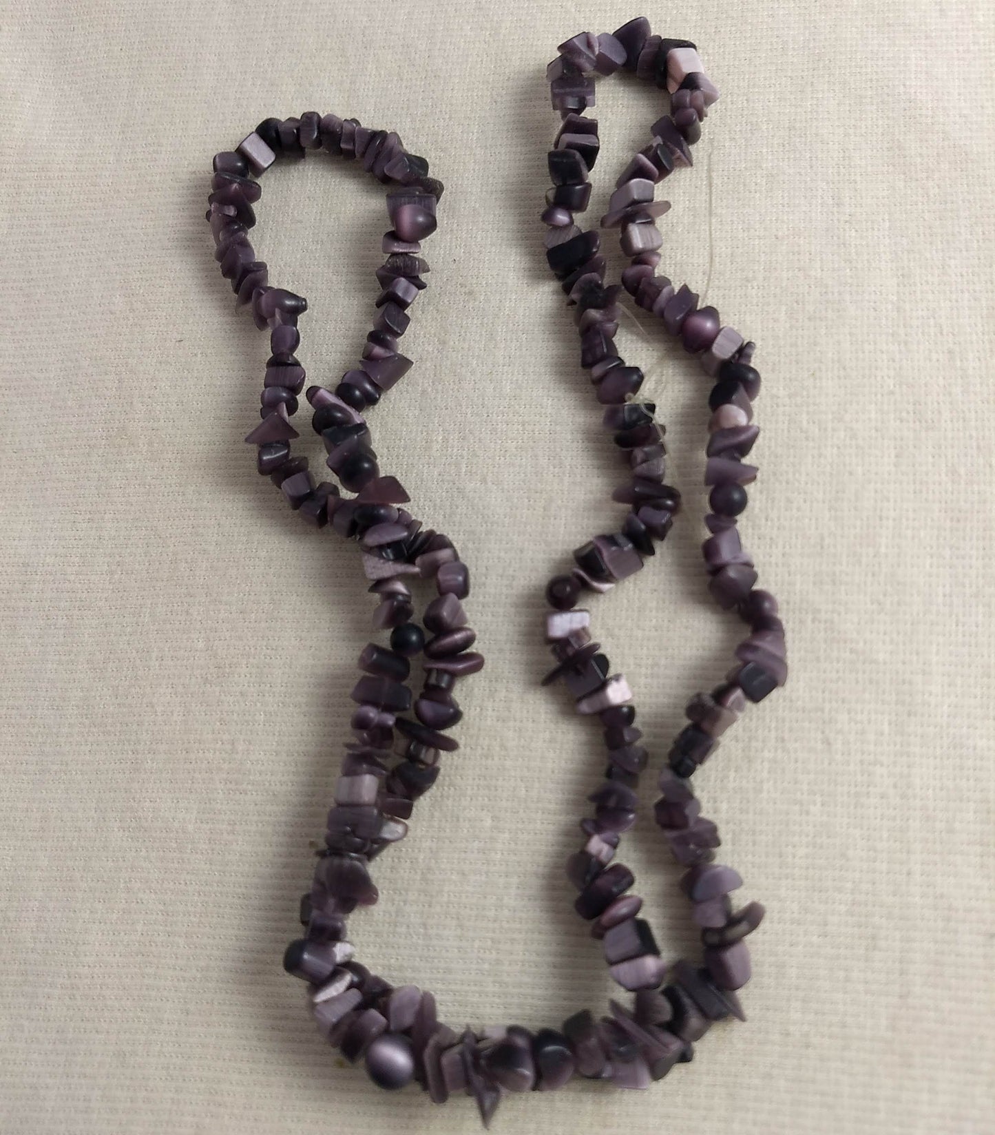 Bead #Chip #Purple #2-Hole #Necklace #1 Strand #Abs #1pc