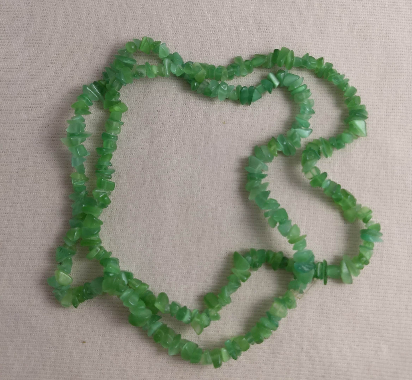 Bead #Chip #Green #2-Hole #Necklace #1 Strand #Abs #1pc