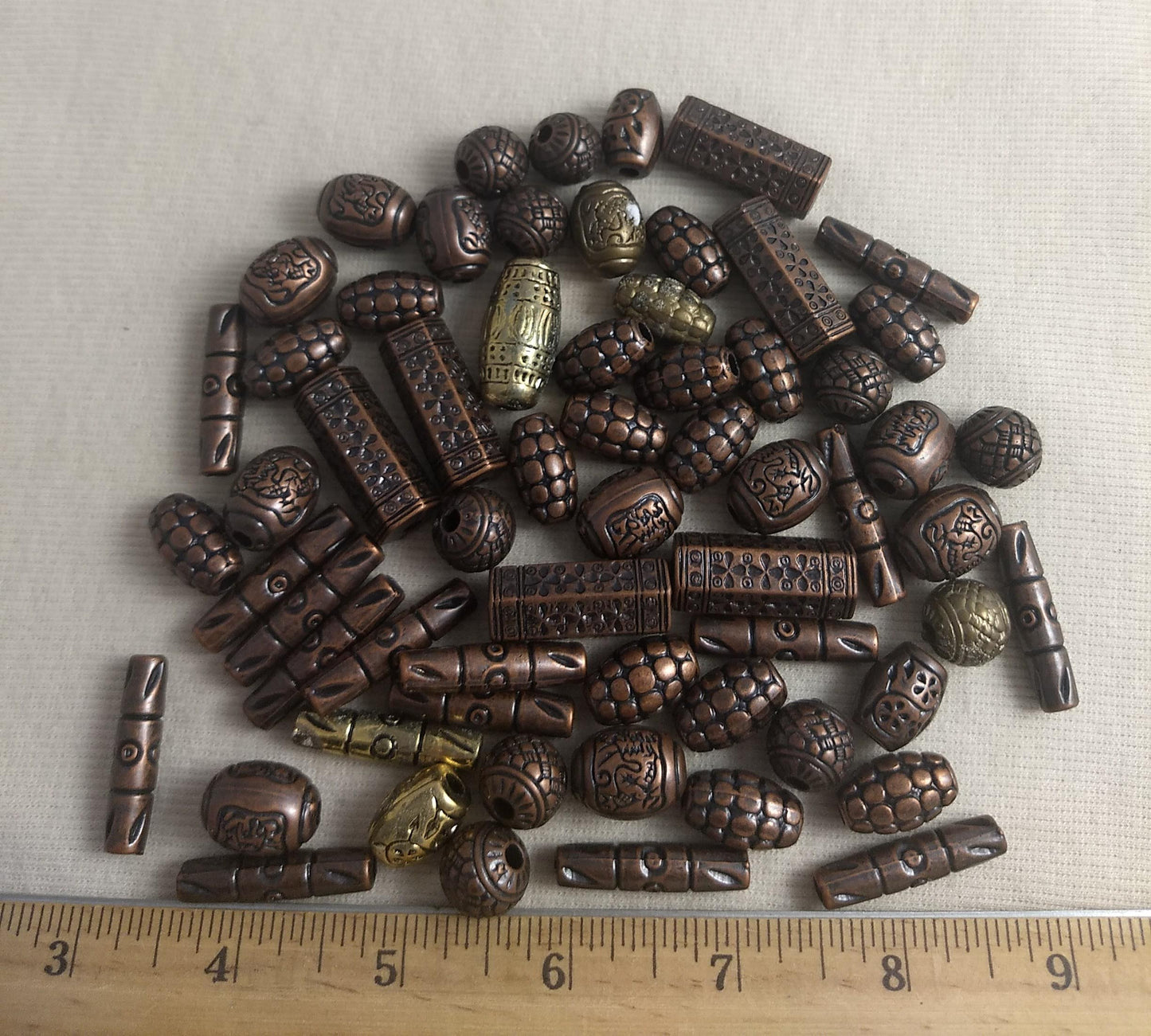 Bead #Barrel #Brown #2-Hole #Necklace #Abs #60pc