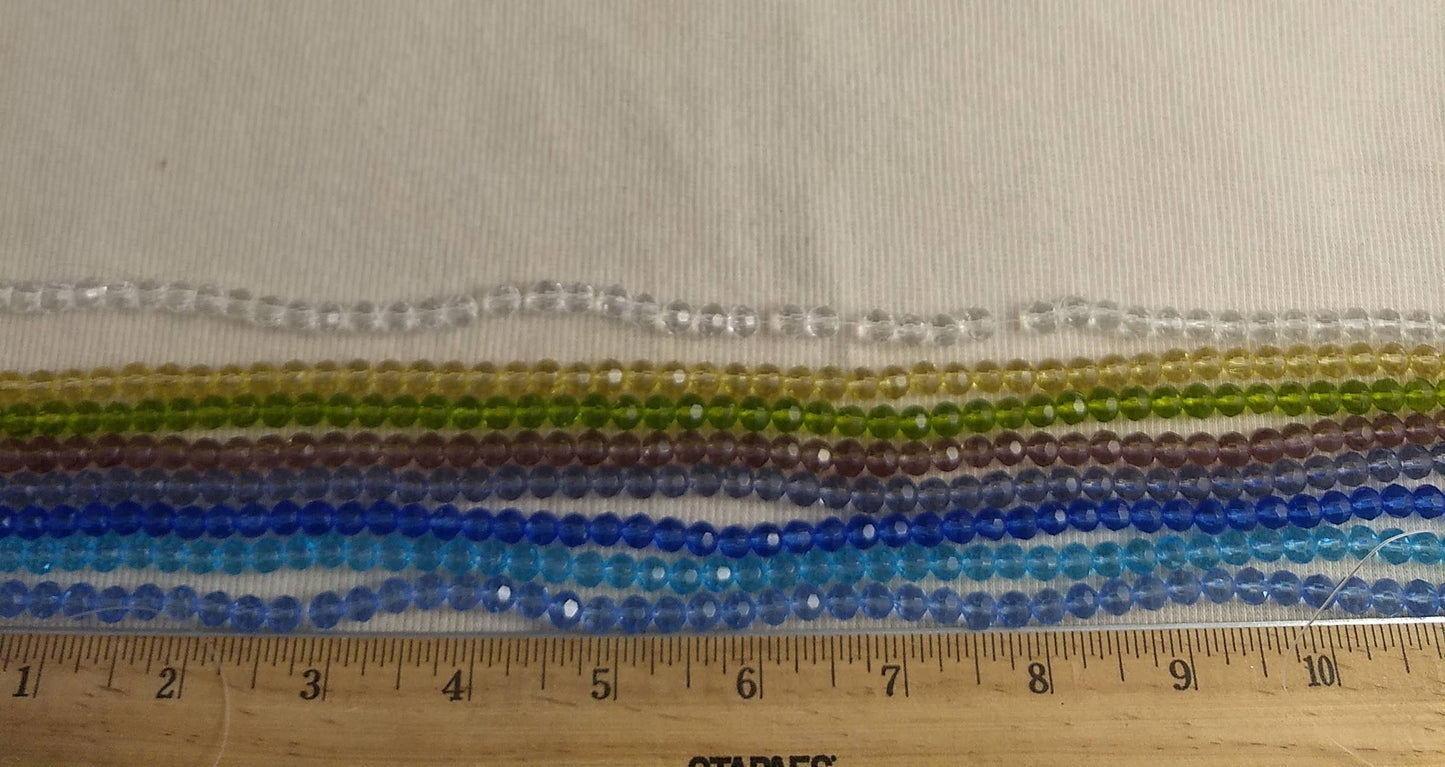 Bead #Fash27 #2-Hole #Faceted #Bracelet #1 Strand #12" #1set