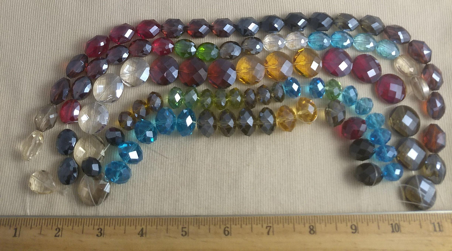 Bead #Fash28 #2-Hole #Faceted #Bracelet #5 Strands #1 set