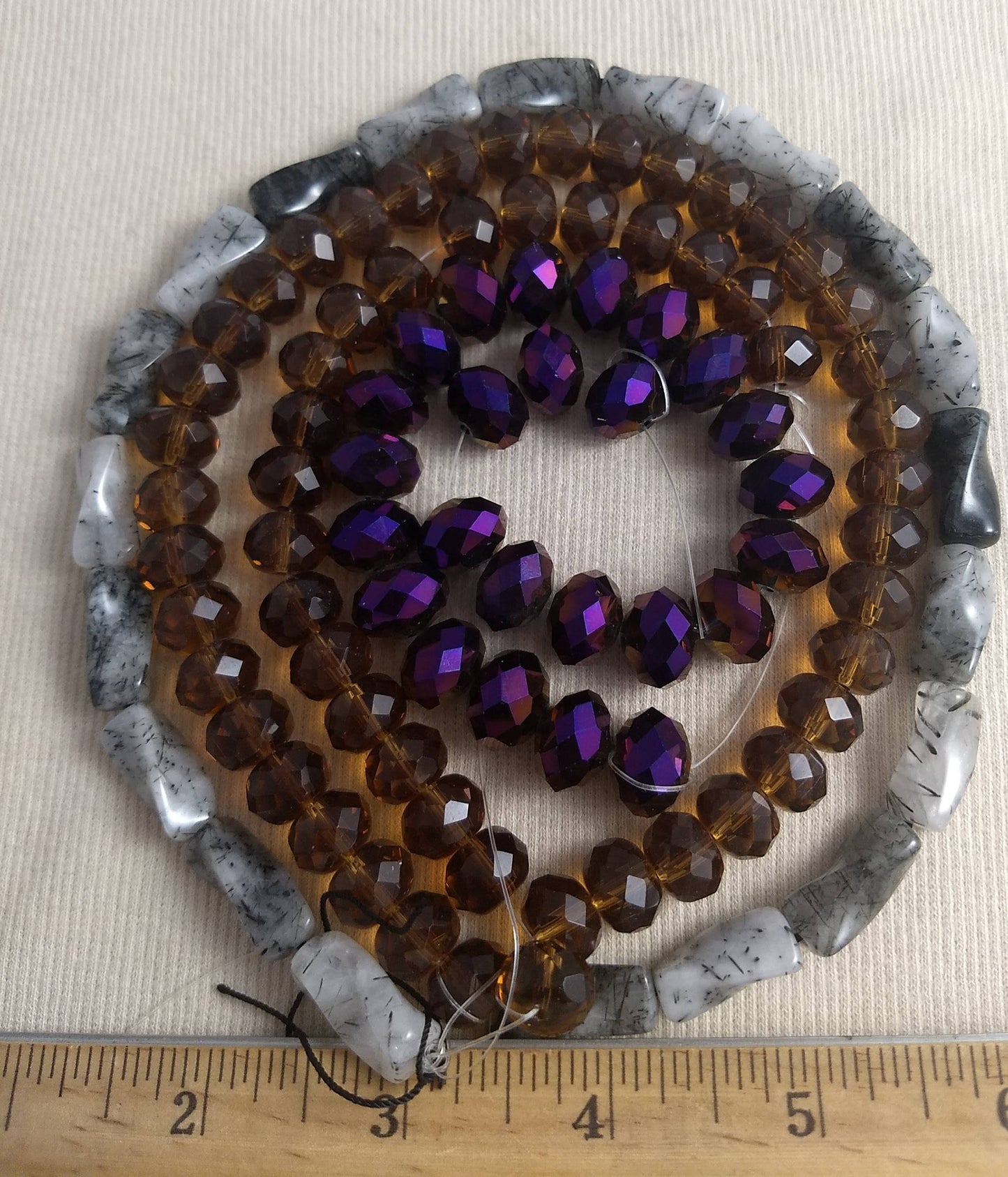 Bead #Fash29 #2-Hole #Faceted #Bracelet (100) #3 Strand #1set