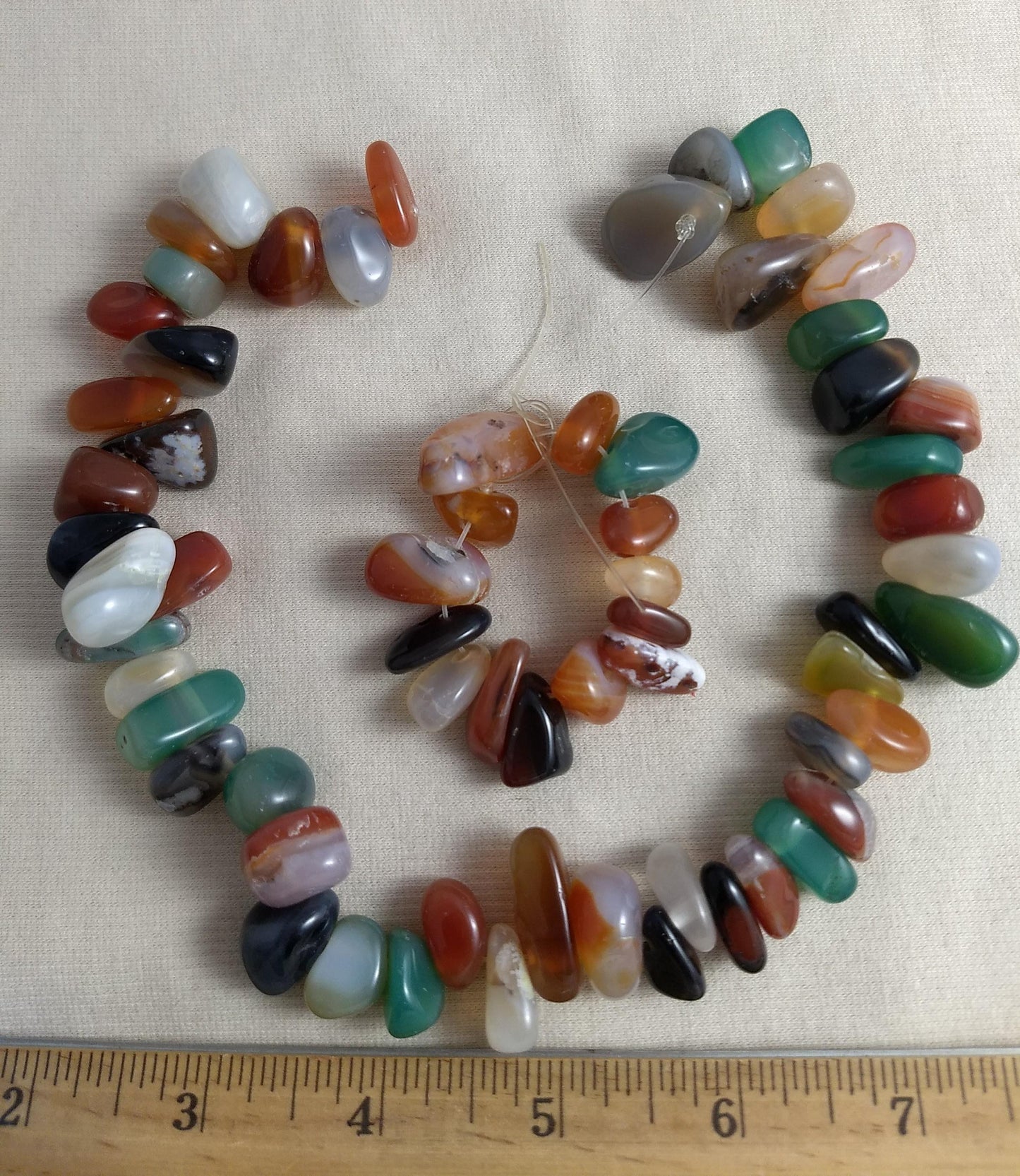 Bead #Fash32 #2 Hole #Brown #Stone #1 Strand