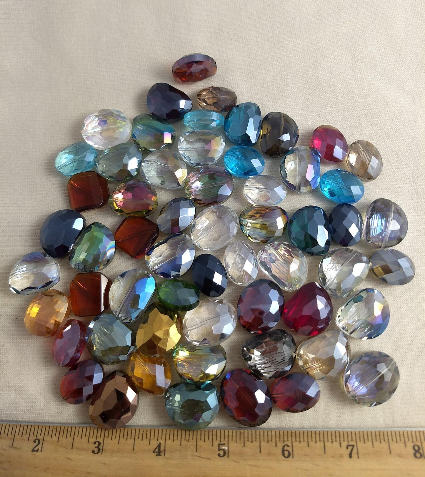 Bead #Fash33 #2-Hole #Faceted #Bracelet #55pc #1Set