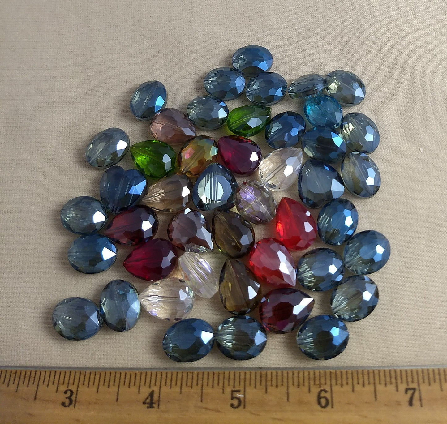 Bead #Fash34 #Multi #Glass #Faceted #Bracelet (50) #1set